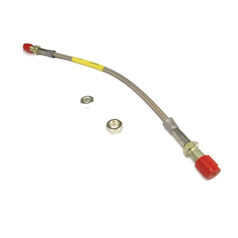 REAR FLEXIBLE BRAKE HOSE (S/STEEL BRAID):  XJ S1 S2, DART
