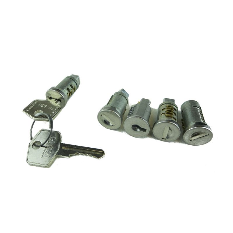 LOCK BARRELS SET (5):  XK140 FHC, XK150 ALL