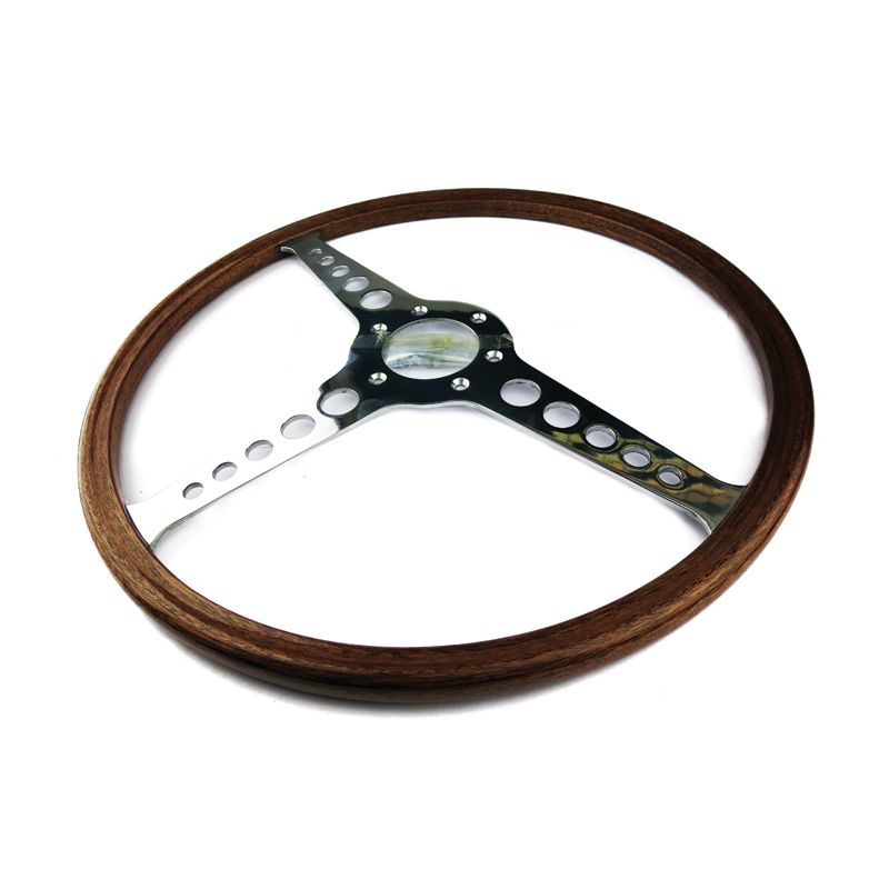 STEERING WHEEL 16" (WOOD):  E-TYPE S1 S2