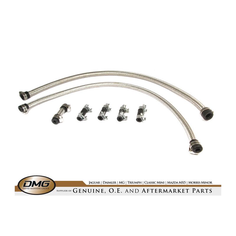 CARBURETTOR FUEL LINE KIT (BRAIDED):  E-TYPE V12