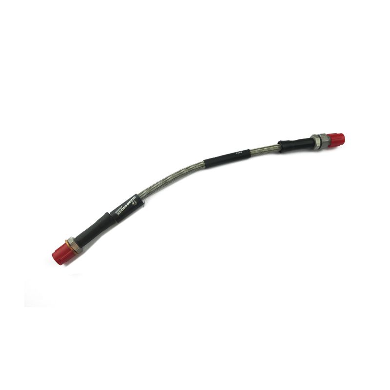 BRAIDED REAR BRAKE HOSE (S/STEEL):  MK10, 420, S-TYPE