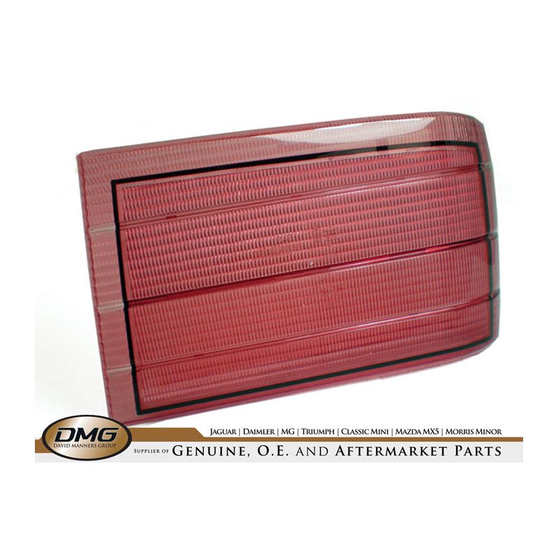 RH REAR LAMP LENS (RED):  XJ40