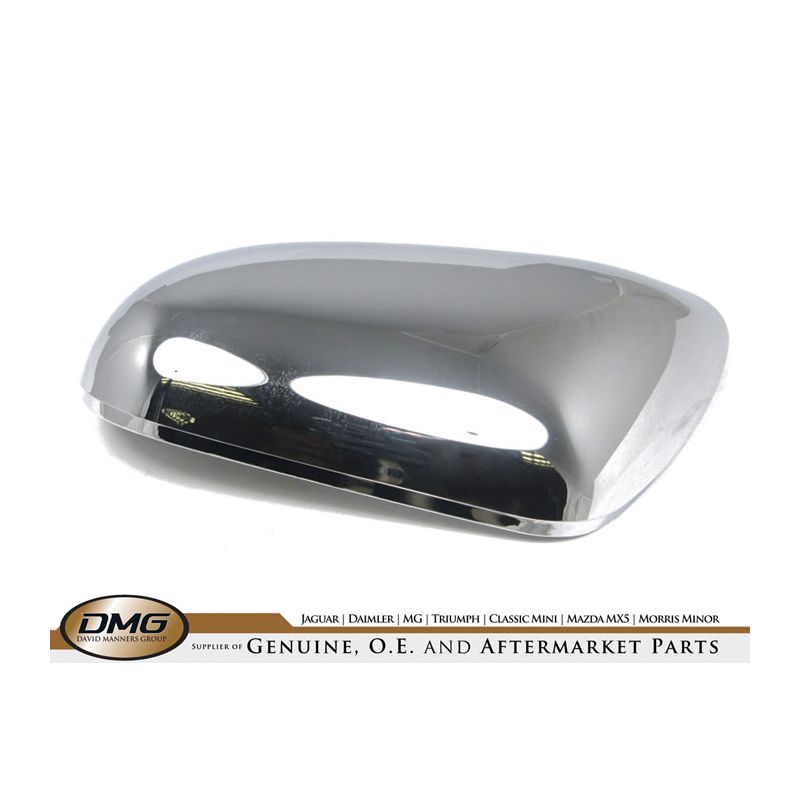 LH CHROME MIRROR COVER:  X300, XJ8