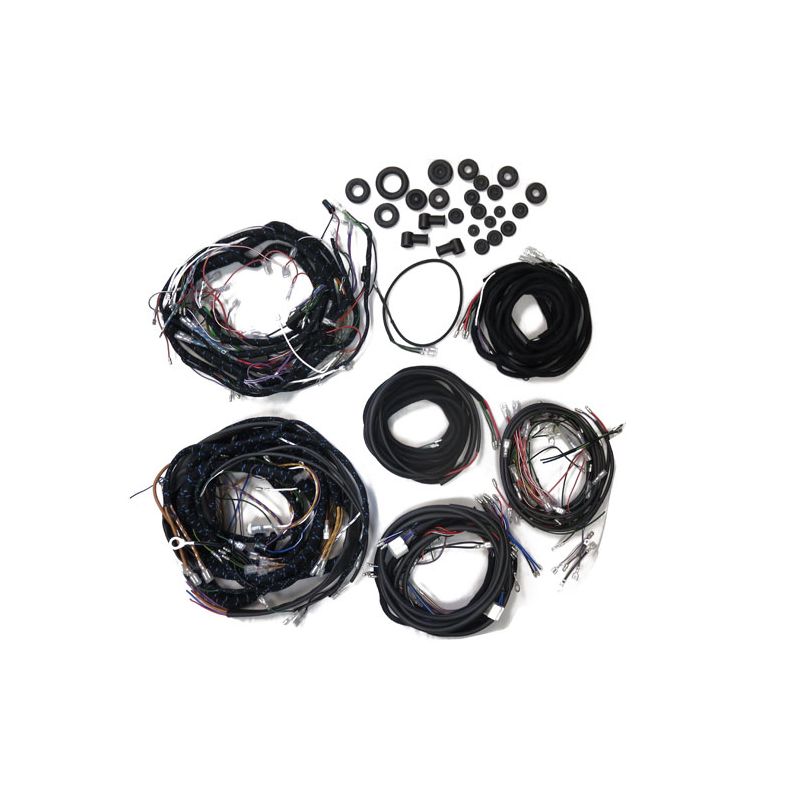 COMPLETE WIRING SET (WITH FAN RELAY):  E-TYPE 3.8 LHD