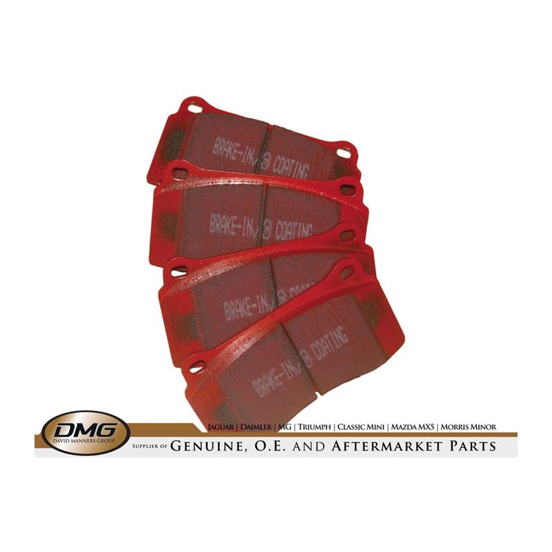 FRONT BRAKE PAD SET (REDSTUFF):  XKR >A30644 BREM SYS