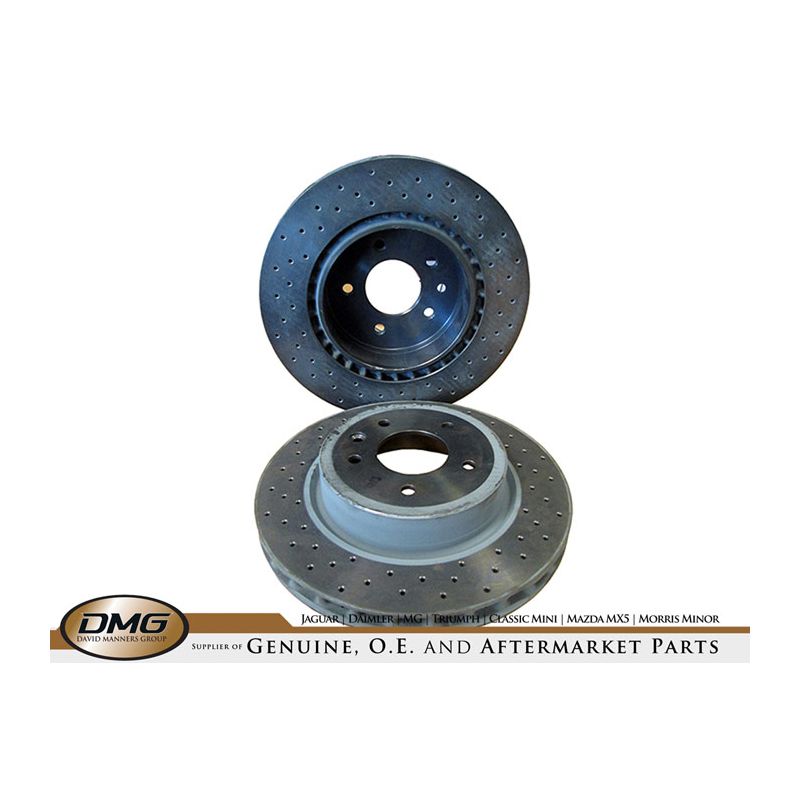 REAR BRAKE DISCS (BREMBO) (DRILLED):  XK8, X308