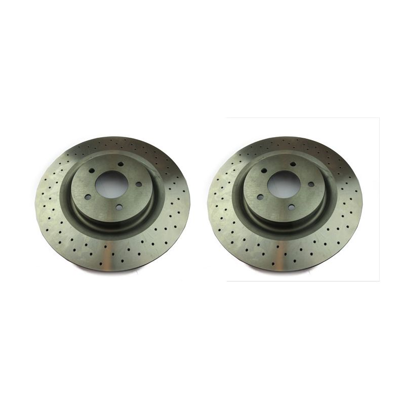 FRONT BRAKE DISCS (DRILLED):  XK8, XJ8 R-PERF