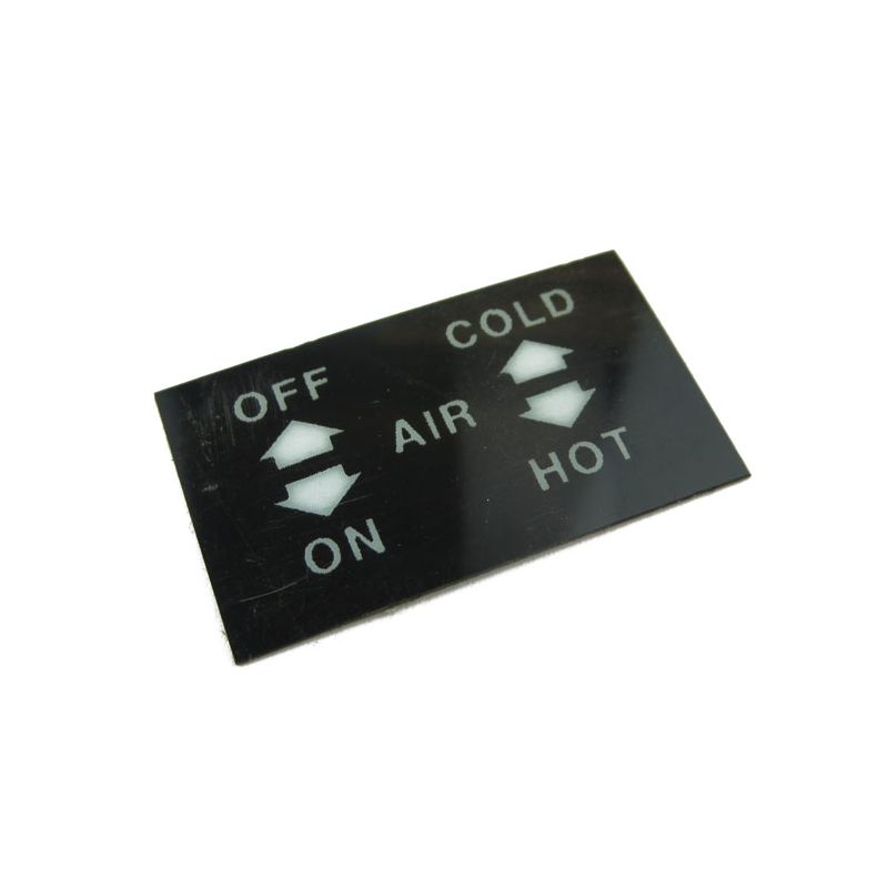 HEATER INDICATOR DECAL:  E-TYPE V12