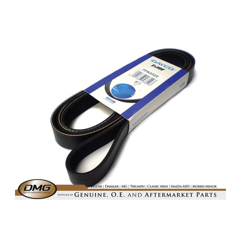 DRIVE BELT (DAYCO):  XJ8 NO S/C PLAS PULL