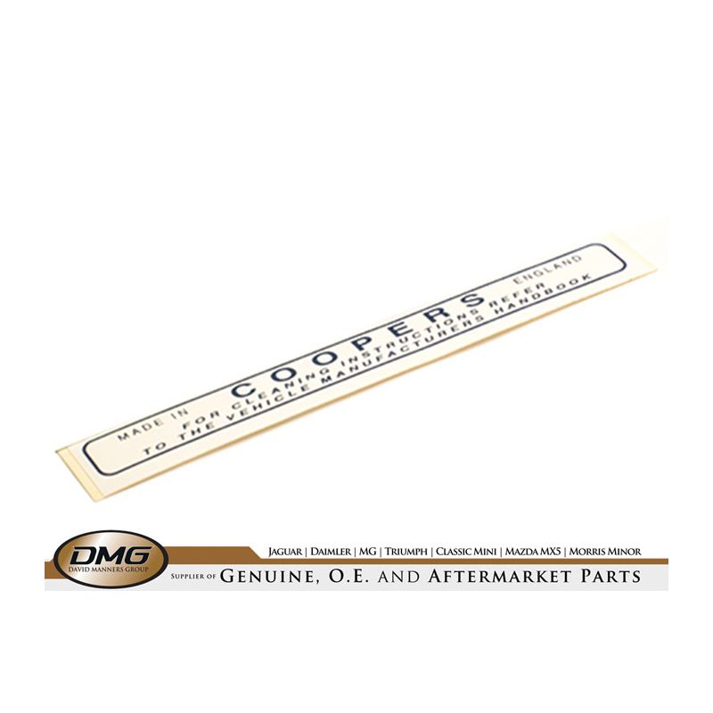 AIR FILTER "COOPER" STICKER