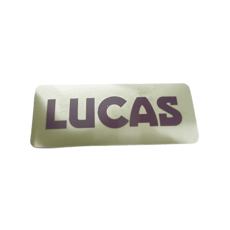 LUCAS BATTERY LABEL:  MOST MODELS