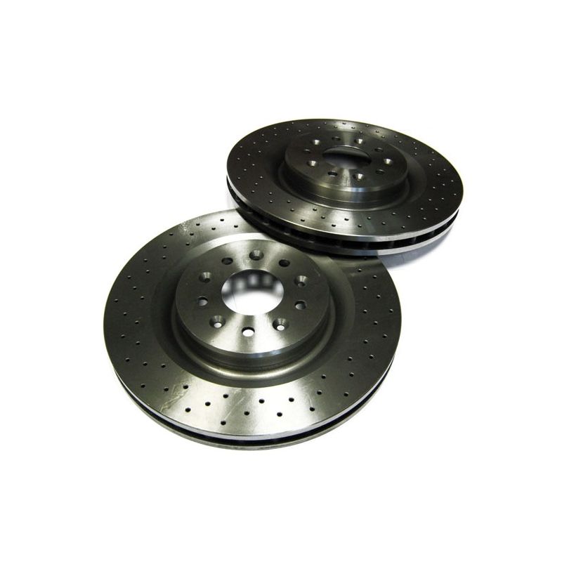 FRONT BRAKE DISCS (BREMBO DRILLED):  XK8