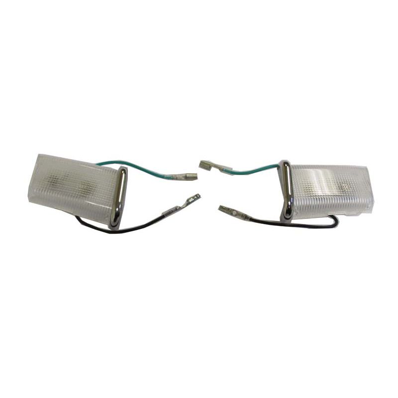 INTERIOR LAMPS - CHROME TRIM (PAIR):  XJ6 S1 S3, XJ12 S1 S3