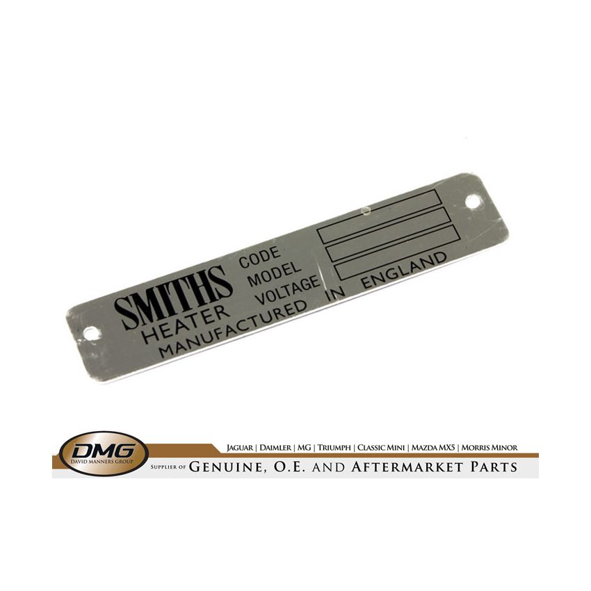 SMITHS HEATER PLATE:  DART