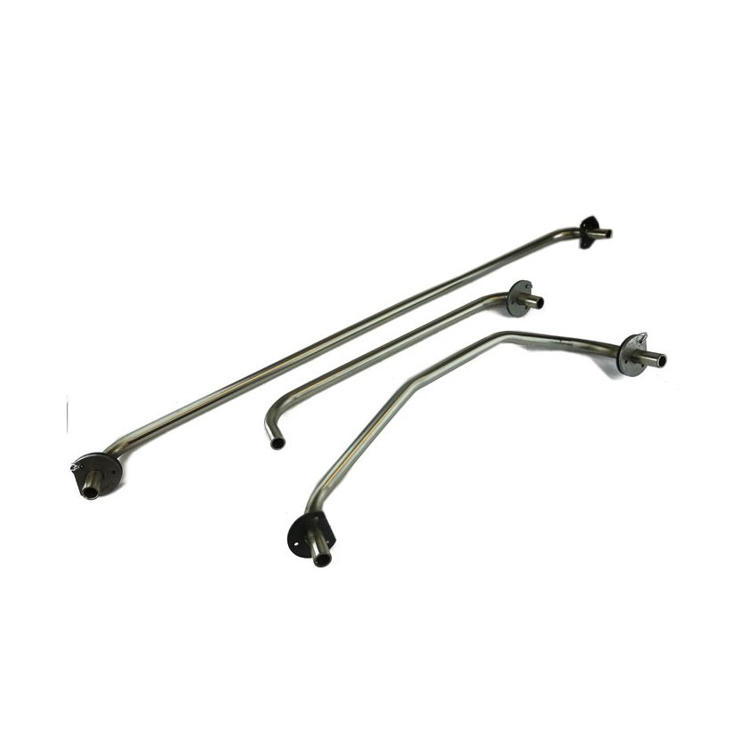 STAINLESS STEEL HEATER TRANSFER PIPE SET JAGUAR E-TYPE SERIES 1 3.8 4.2 HTP1SS