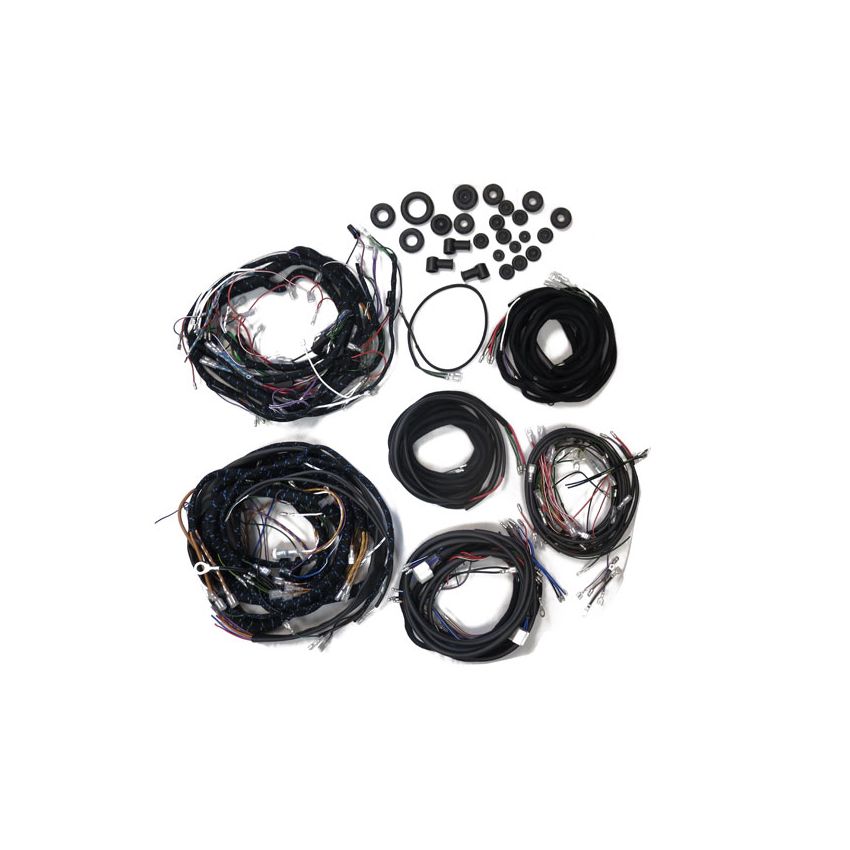 COMPLETE WIRING SET (WITH FAN RELAY):  E-TYPE 3.8 LHD