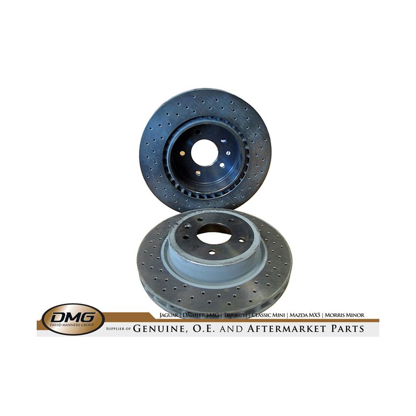 REAR BRAKE DISCS (BREMBO) (DRILLED):  XK8, X308