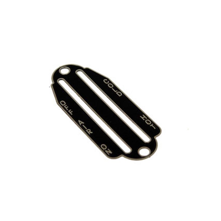 HEATER CONTROL DECAL  JAGUAR E-TYPE S1 - C18456