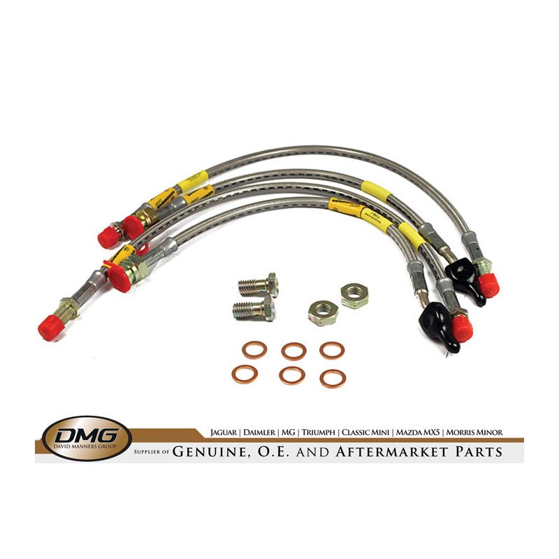 BRAKE HOSE KIT (S/STEEL)  JAGUAR XK8 2003 ON - SSHK006