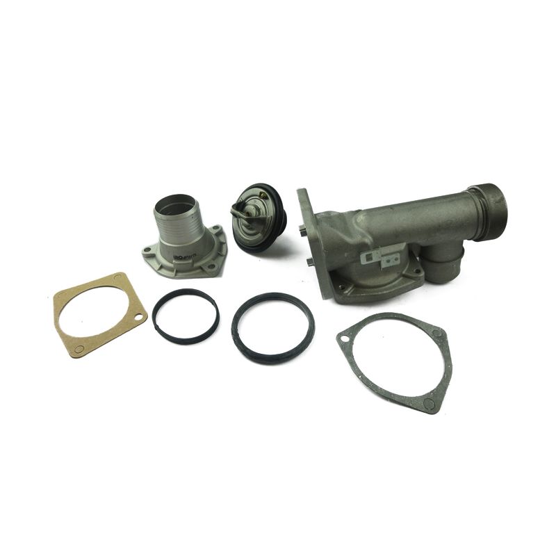 Upgraded Alloy Thermostat Housing & Thermostat, Jaguar XJ8 / XK8 AJ82217 AJ86484