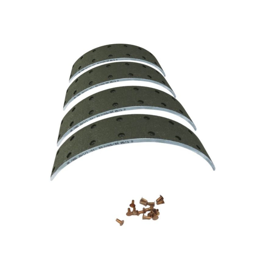 BRAKE LININGS SET (16 RIVETS):  XK120 EARLY