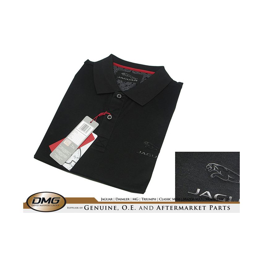 POLO SHIRT    JAGUAR LOGO-BLACK