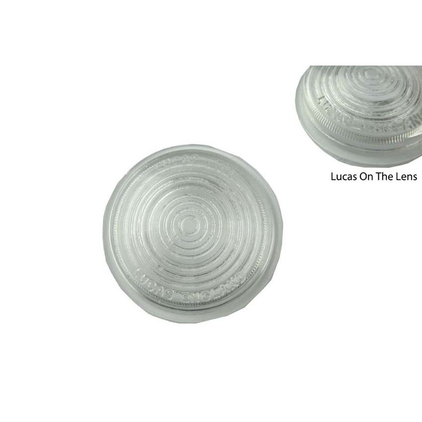 FRONT FLASHER LENS (CLEAR):  MK2, V8, XK140, XK150