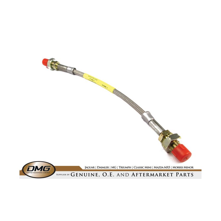 BRAIDED REAR BRAKE HOSE (S/STEEL):  XJS 139052>179736