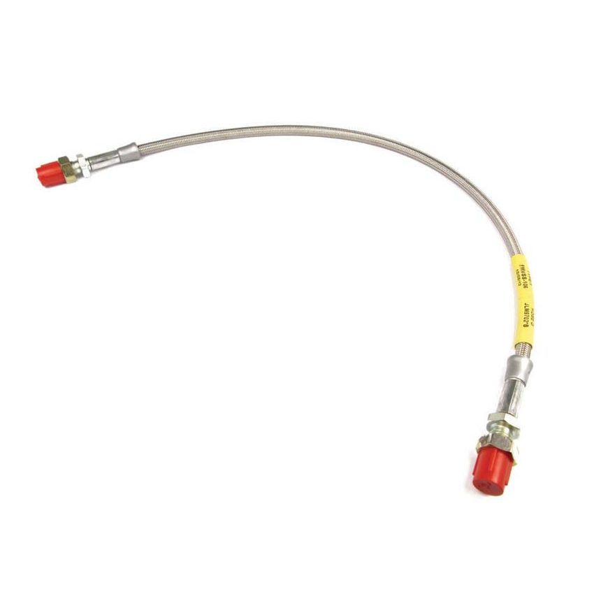 BRAIDED FRONT BRAKE HOSE (S/STEEL):  XK150, E-TYPE S1 S2