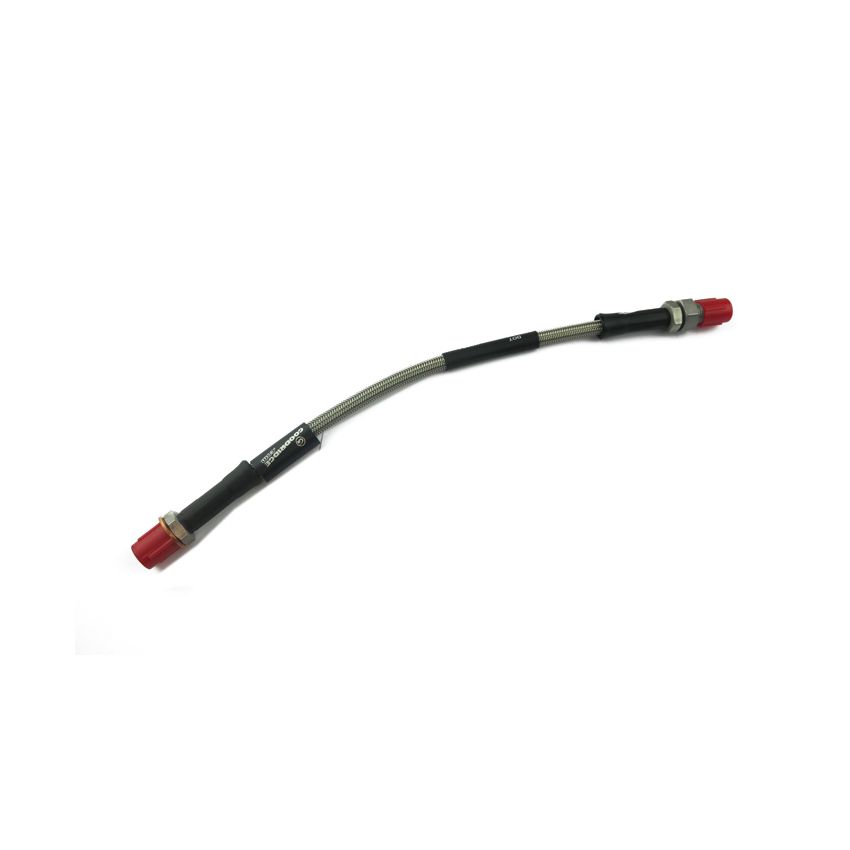 BRAIDED REAR BRAKE HOSE (S/STEEL):  MK10, 420, S-TYPE