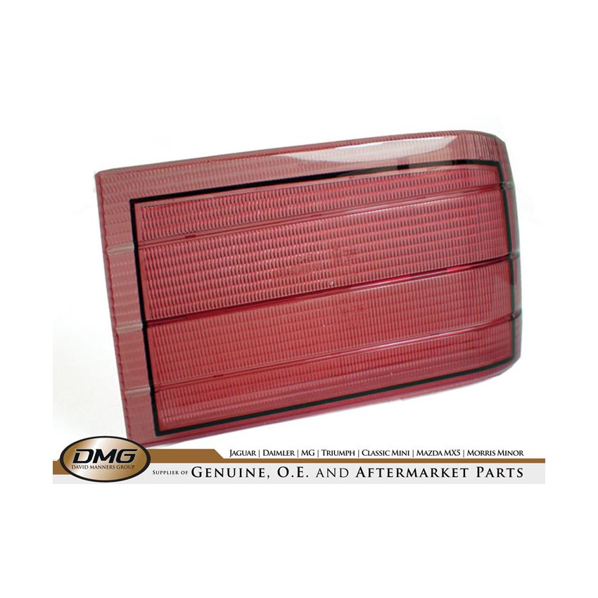 RH REAR LAMP LENS (RED):  XJ40