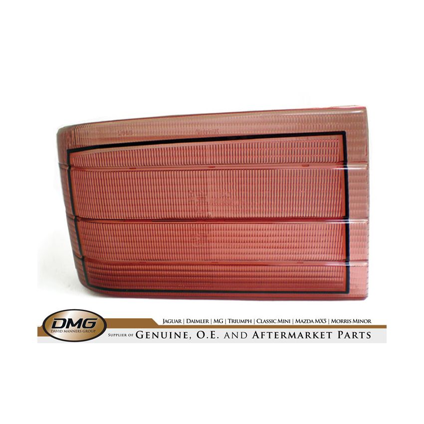 LH REAR LAMP LENS (RED):  XJ40