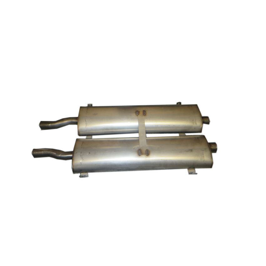 TWIN SILENCERS ASSEMBLY (STRAIGHT THROUGH):  E-TYPE S1 S2