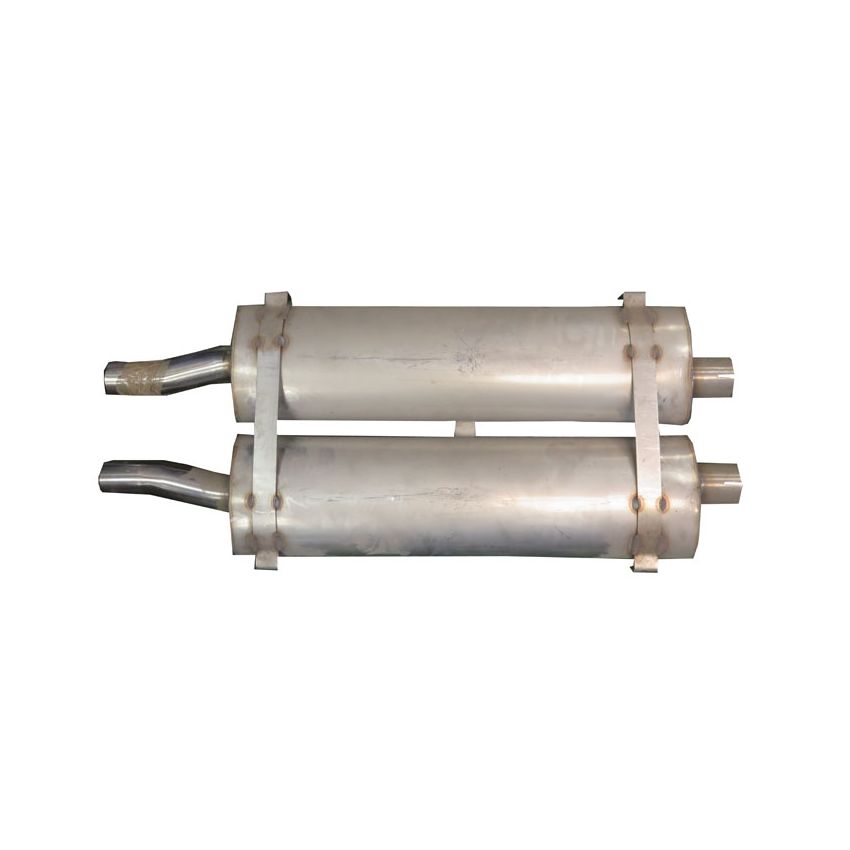 TWIN SILENCERS:  E-TYPE 6 CYLINDER (BIG BORE)