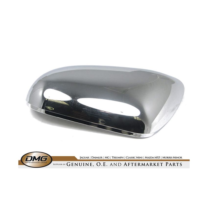 LH CHROME MIRROR COVER:  X300, XJ8