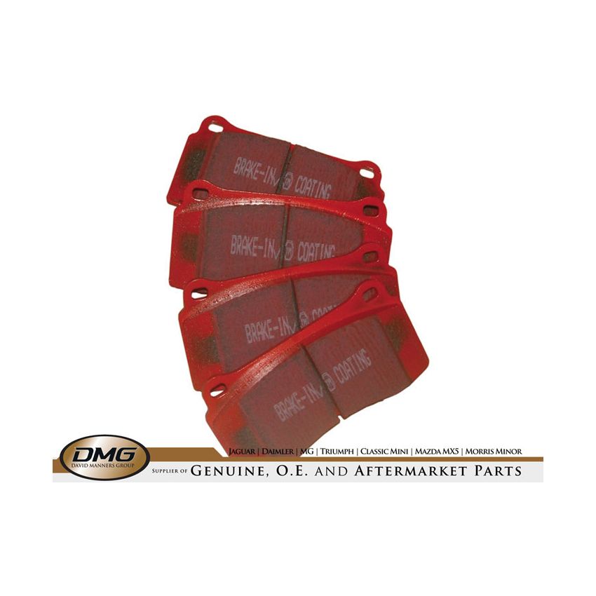 FRONT BRAKE PAD SET (REDSTUFF):  XKR >A30644 BREM SYS