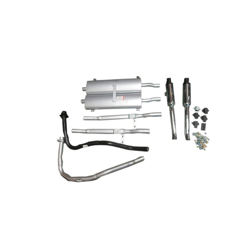 EXHAUST SYSTEM (MILD STEEL):  E-TYPE S1 4.2