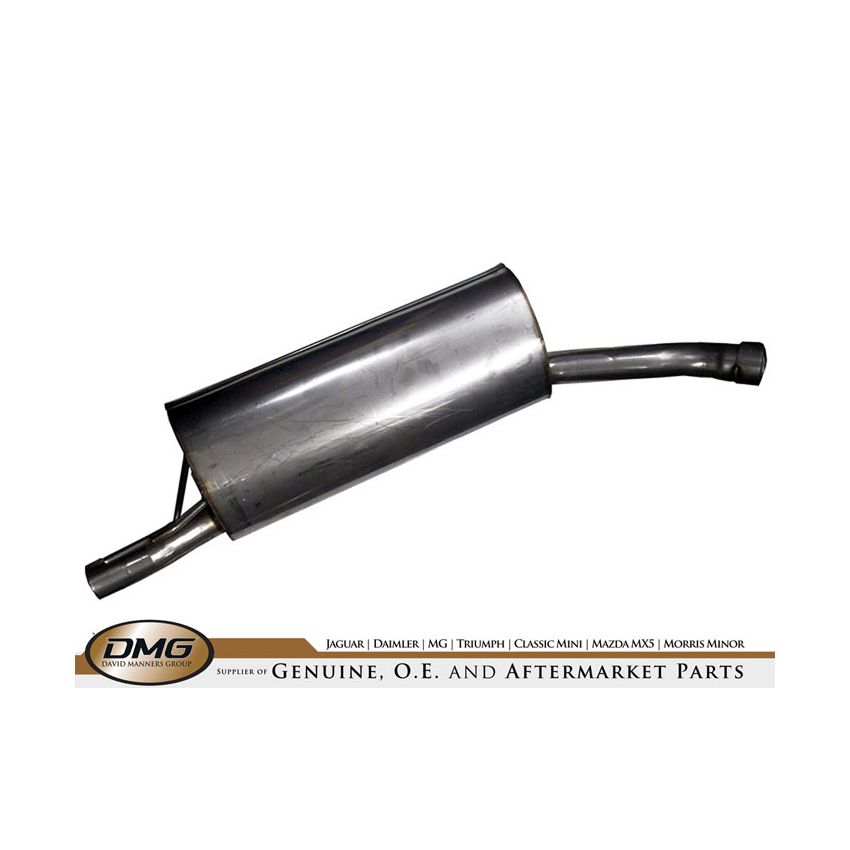 LH REAR EXHAUST SILENCER:  XJ8 NON S/CH