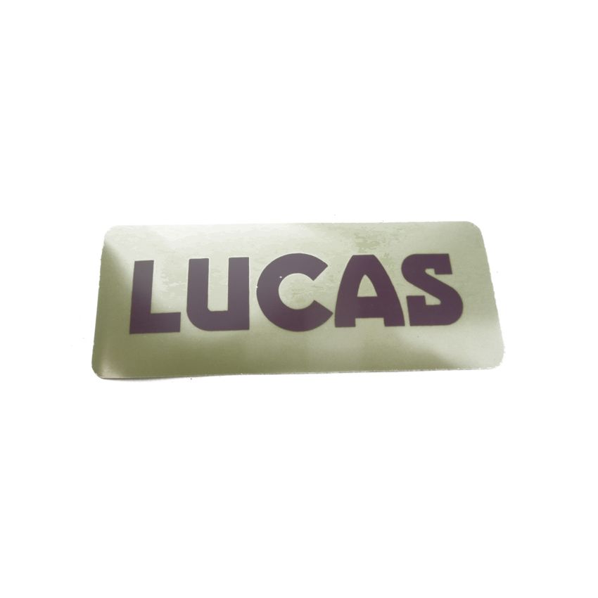LUCAS BATTERY LABEL:  MOST MODELS