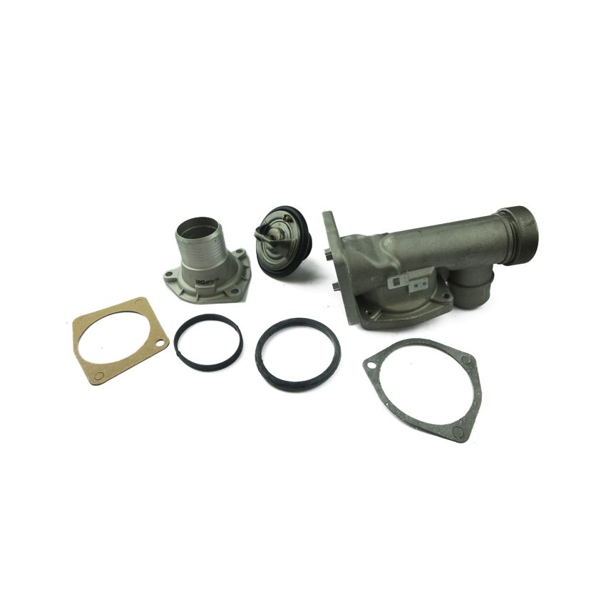 Upgraded Alloy Thermostat Housing & Thermostat, Jaguar XJ8 / XK8 AJ82217 AJ86484