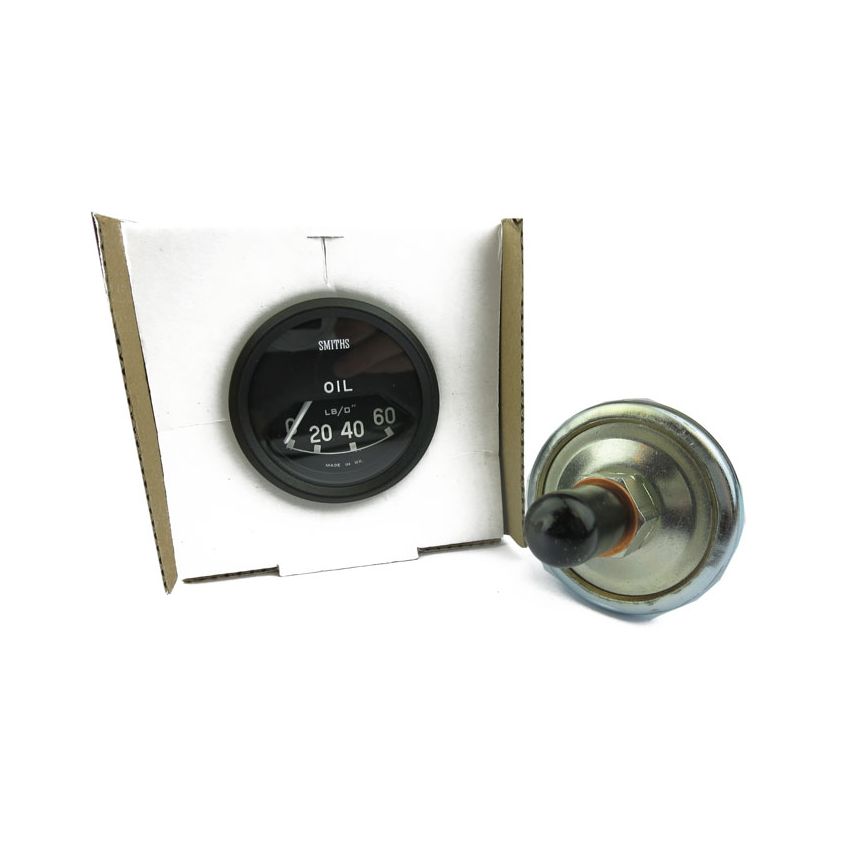 60 LB OIL GAUGE KIT (NEGATIVE EARTH):  V8, E-TYPE, S-TYPE