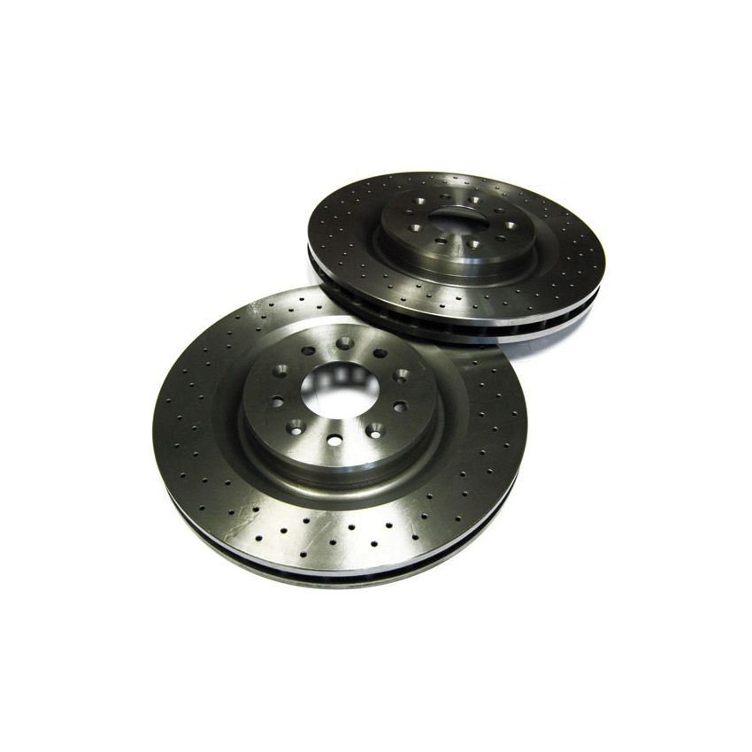 FRONT BRAKE DISCS (BREMBO DRILLED):  XK8