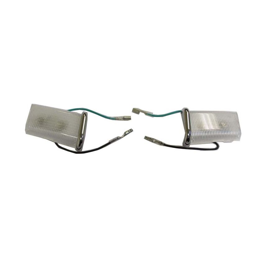 INTERIOR LAMPS - CHROME TRIM (PAIR):  XJ6 S1 S3, XJ12 S1 S3